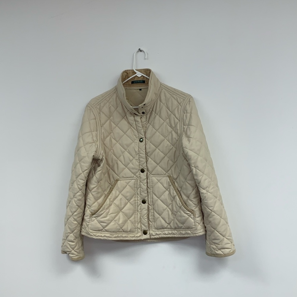 Ralph Lauren Quilted Utility Jacket in Beige